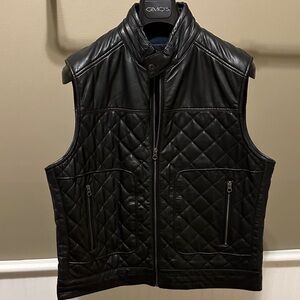 Scully Black Quilted Leather Vest